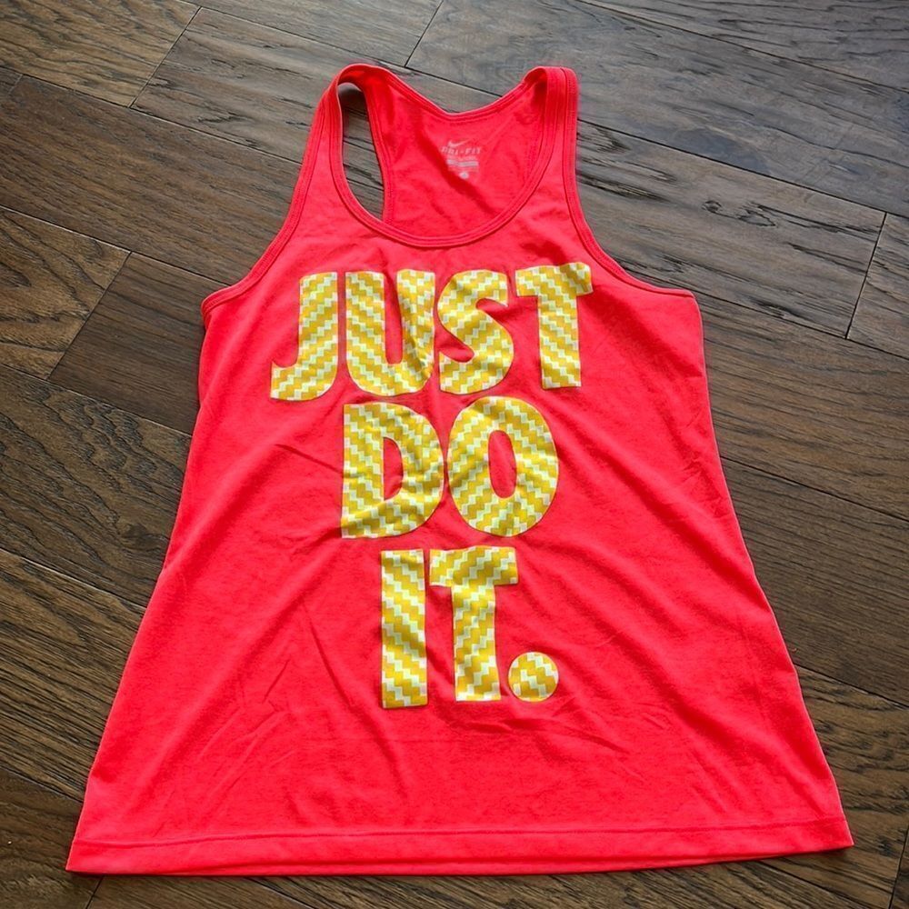 Neon Bright Coral Pink Nike Tank Top